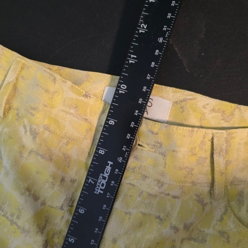 Helios & Luna Women's‎ Yellow Abstract Print Bootcut Flare Pants Size 6 - Picture 9 of 11